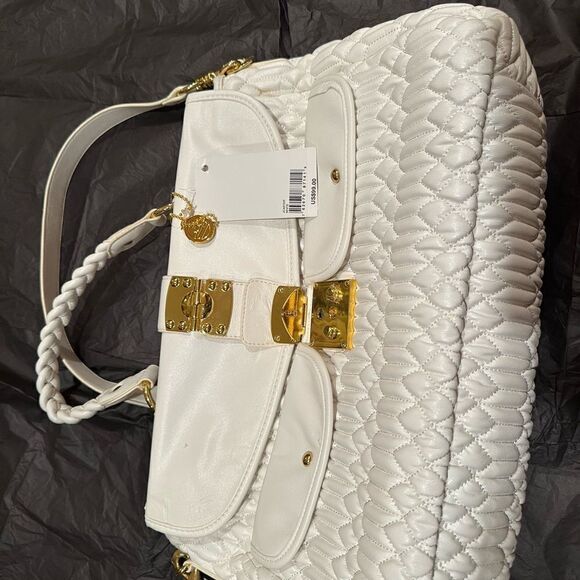 Big Buddha bag/White Satchel/16”x10”x5.5” - Picture 5 of 11